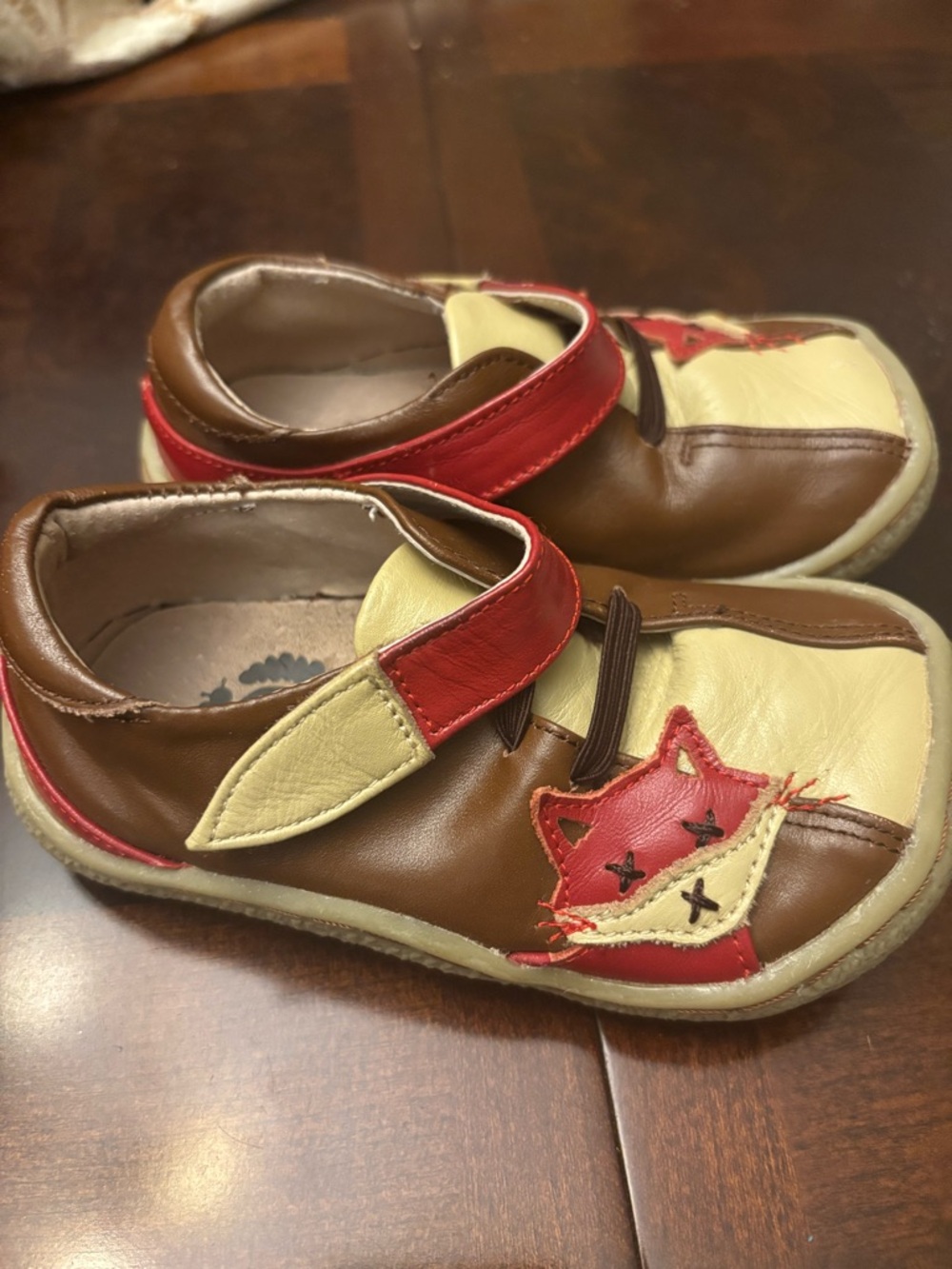 Livie & Luca Brown, Yellow and Red Fox Leather Walker Shoes